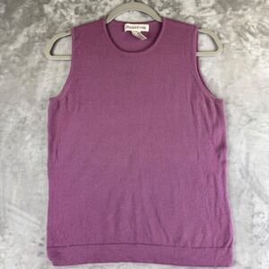 Jones New York Merino Wool Sleeveless Top Knit Tank Purple Women's Medium (1362)